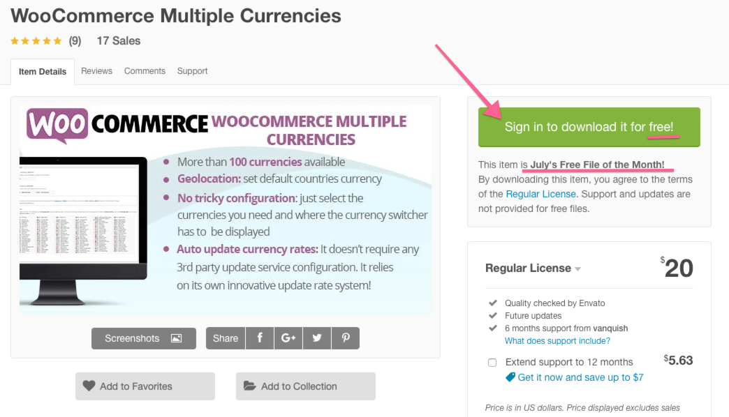WooCommerce-Multiple-Currencies商品多國貨幣切換外掛