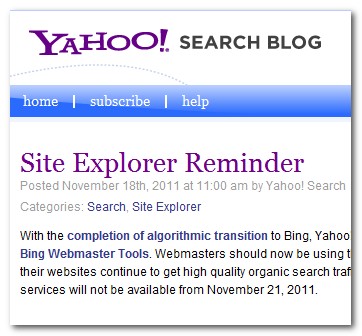 Yahoo外鏈服務消失後的替代方案